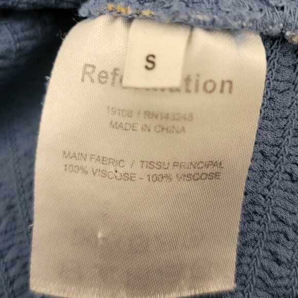 Reformation Pinto Smocked Puff Sleeve Floral Top in Wallflower - Picture 7 of 7